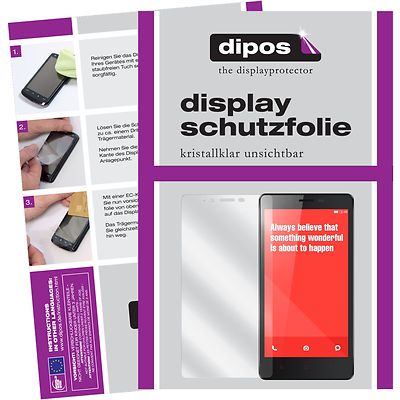 6x Schutzfolie für Xiaomi Redmi Note 4G  klar Display Folie dipos