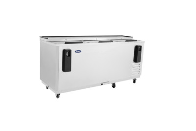 NEW 80'' Back Bar Beer Bottle Cooler 3 Slide Door Atosa MBC80 Refrigerator ETL