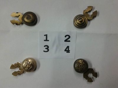 Couvre-boutons argent 925, armoiries du Saint-Siège gravées | vente en