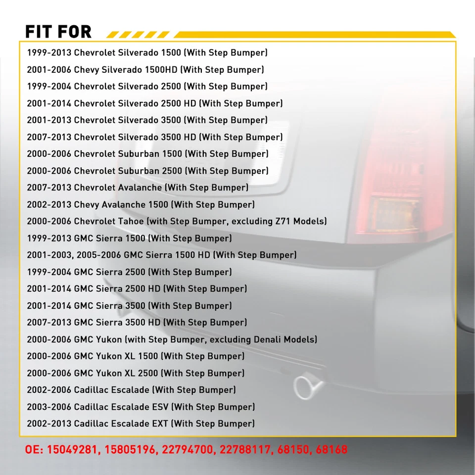 2X Luz LED de matrícula roja tubo DRL para Chevy Silverado GMC Sierra 1500 2500 Foto 3 de 4