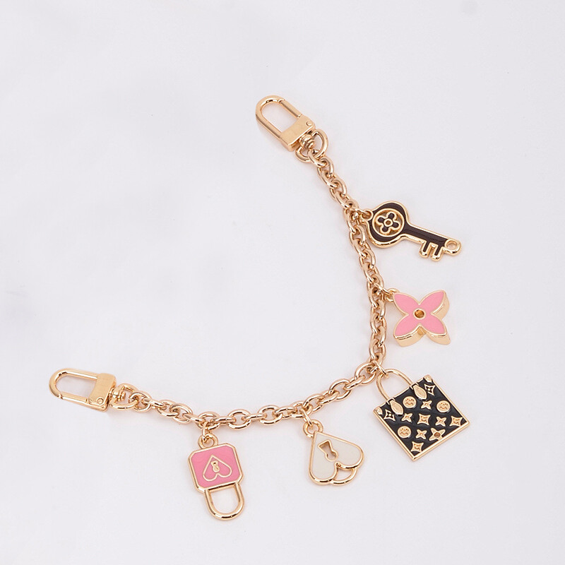 Purse Handbag DIY Metal Clover Charm Decorative Chain Pendant Bag Accessories