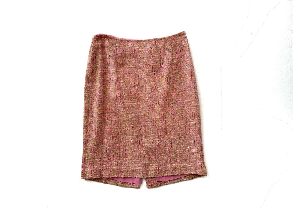 Винтажный Oscar De La Renta букл бахрома молнии юбка костюм размер 6P - Изображение 3 из 4