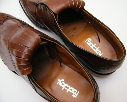 MENS VTG FOOTJOY REX BROWN WINGTIP LEATHER KILTIE BROGUE GOLF SHOES 13.5~1/2 B - Picture 8 of 10