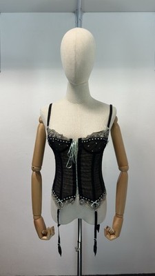 Roberto Cavalli Bustier Lingeria Corset Ribbons Size 42