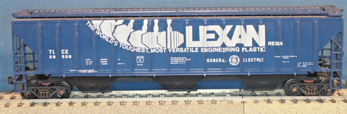 Tolva cubierta JP HO Athearn PS 54' 3 bahías GE Lexan Plastics TLCX 38509 | Condition: Used
