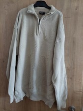 Gr. XXL Giani Feroti Pullover Strick Beige Kragen