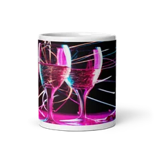 Futuristic New Year's Holographic Fireworks 11oz Ceramic Mug