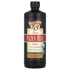 Barlean s Organic Fresh Flax Oil 32 fl oz 946 ml Gluten-Free, Kosher, Organic,