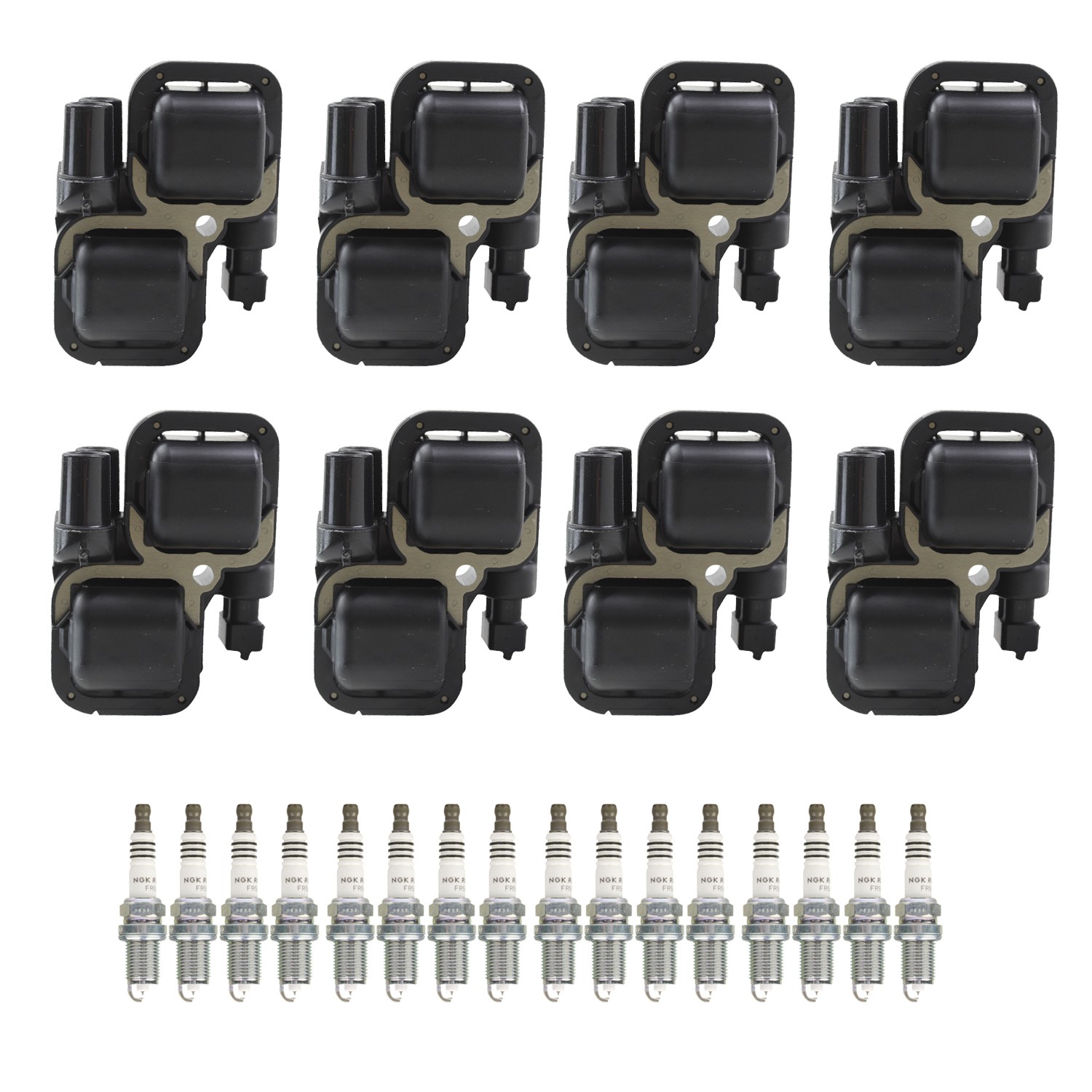 Bosch Ignition Coils and NGK Spark Plugs Kit for Mercedes-Benz CL500 5.0L V8