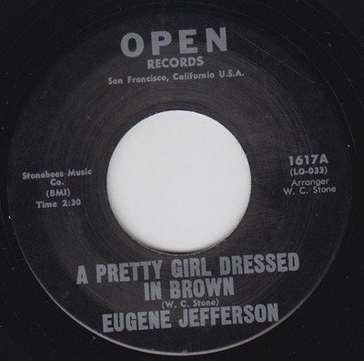 7'' RE '67 Famed Northern Soul EUGENE JEFFERSON Pretty Girl Dressed In Brown HEAR