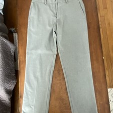 Kenneth Cole Reaction Men's Gray Flat Front Straight Dress Pants 32x32