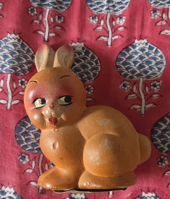 Vintage 40er Jahre Deutscher Osterhase Hase Komposition Pappmaché