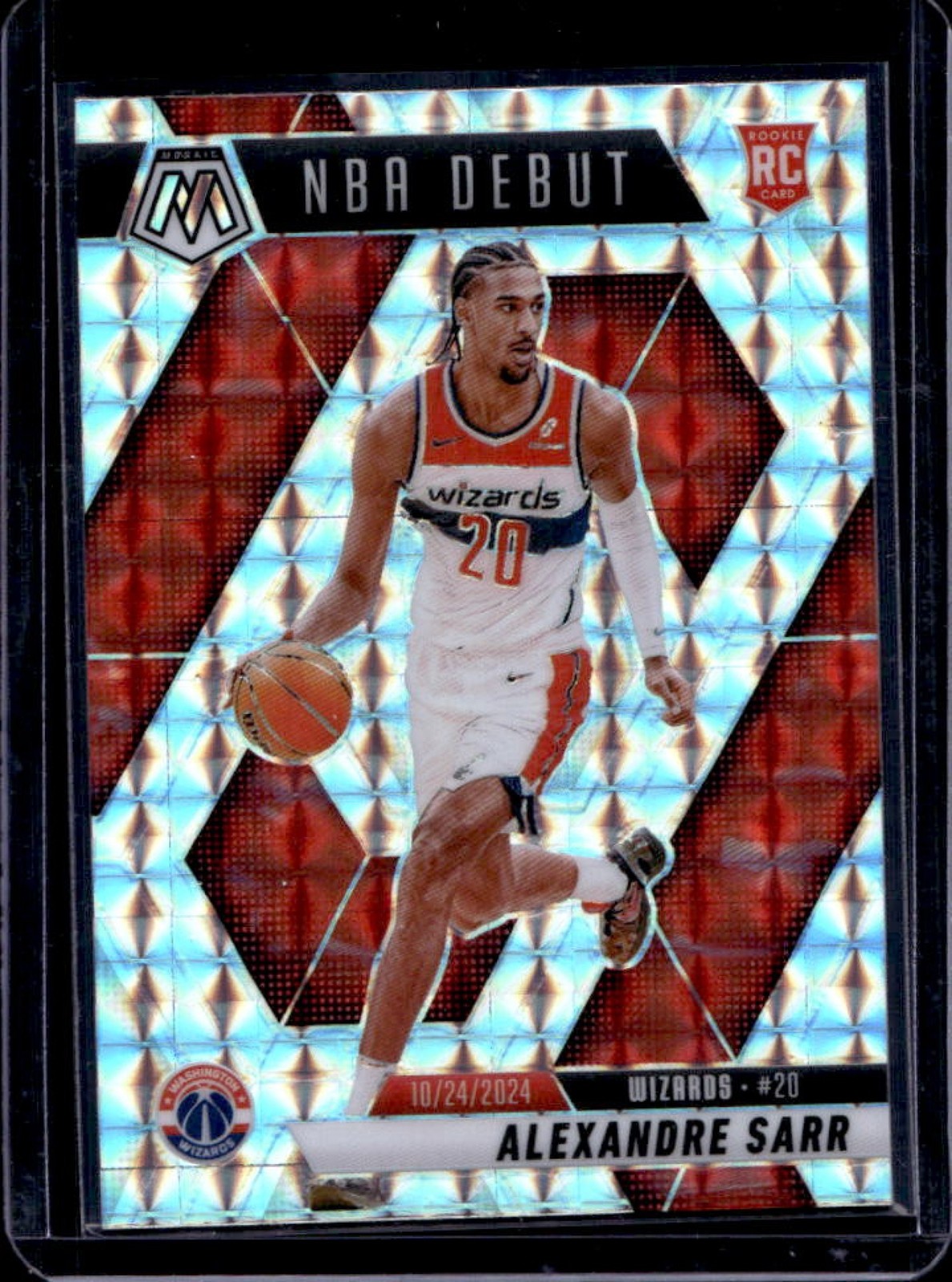 2024-25 Mosaic Alexandre Sarr RC Silver NBA Debut #254 Wizards