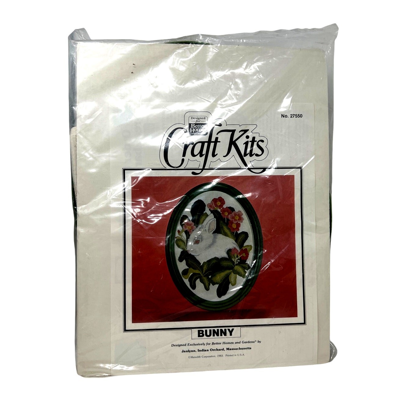 Better Homes & Gardens 1983 Craft Kit - BUNNY by Janlynn  with Oval Frame