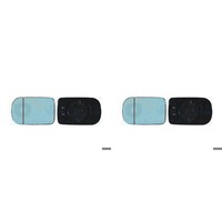 2X VAN Wezel Spiegelglas AsphÄRisch Beheizbar Blau GetÖNt Passend FüR BMW 5 7
