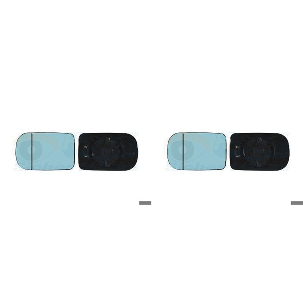 2X VAN Wezel Spiegelglas AsphÄRisch Beheizbar Blau GetÖNt Passend FüR BMW 5 7-image