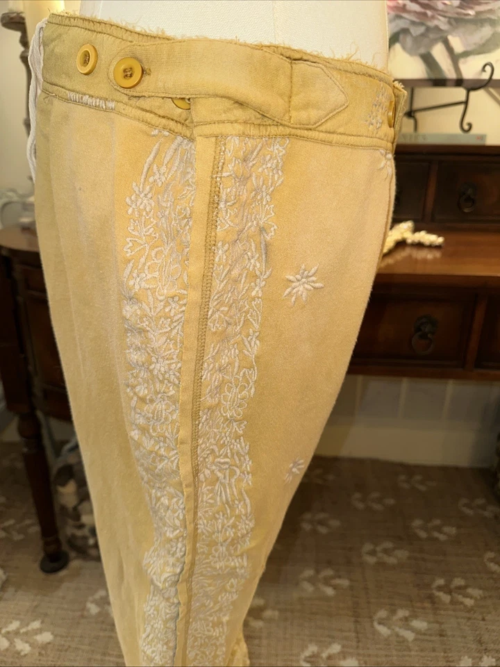 Magnolia Pearl Cotton Jersey Embroidered Whistlestop UnderJohns 228 Marigold OS - Image 4 of 4