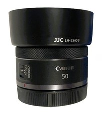 Canon RF 50mm f/1.8 STM Lens w/ Caps Hood - Clean Glass - Excellent Condition