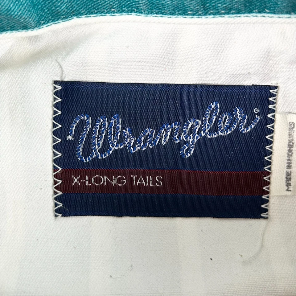 Wrangler Brushpopper Shirt Mens Size 15½-34 Striped Long Sleeve Cowboy Rodeo VTG - Image 3 of 4