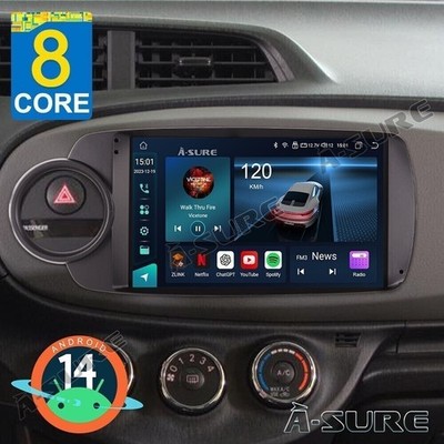 4G Android 14 4G+64G Autoradio CarPlay GPS NAVI WIFI Für Toyota Yaris 2011-2018