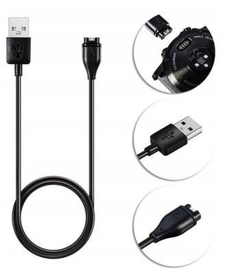 USB Ladekabel für Fenix 6 Sapphire, 1m, Schwarz, Ersatzkabel