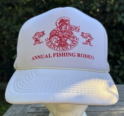 Vintage 70s Mardi Gras 1979 Krewe Of Centurions Fishing Rodeo Trucker Hat Cap