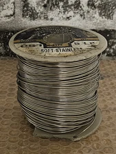 Malin Co .051 Gauge 5LB Soft Stainless Wire Vintage Excellent 