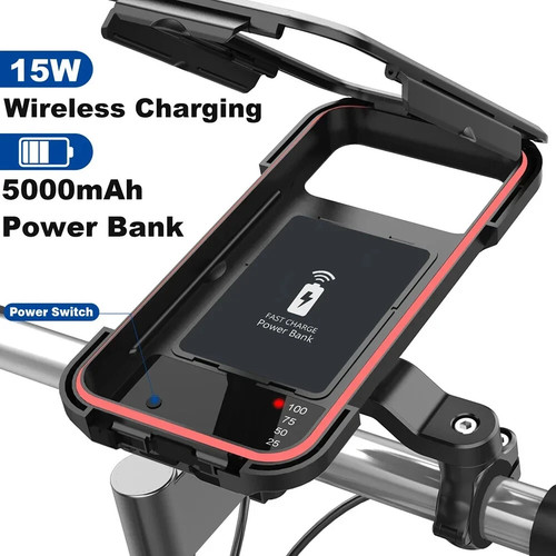 Support Téléphone Moto Étanche 20W Chargeur Rapide 15W Support Chargeur Sans Fil - Photo 10 sur 26