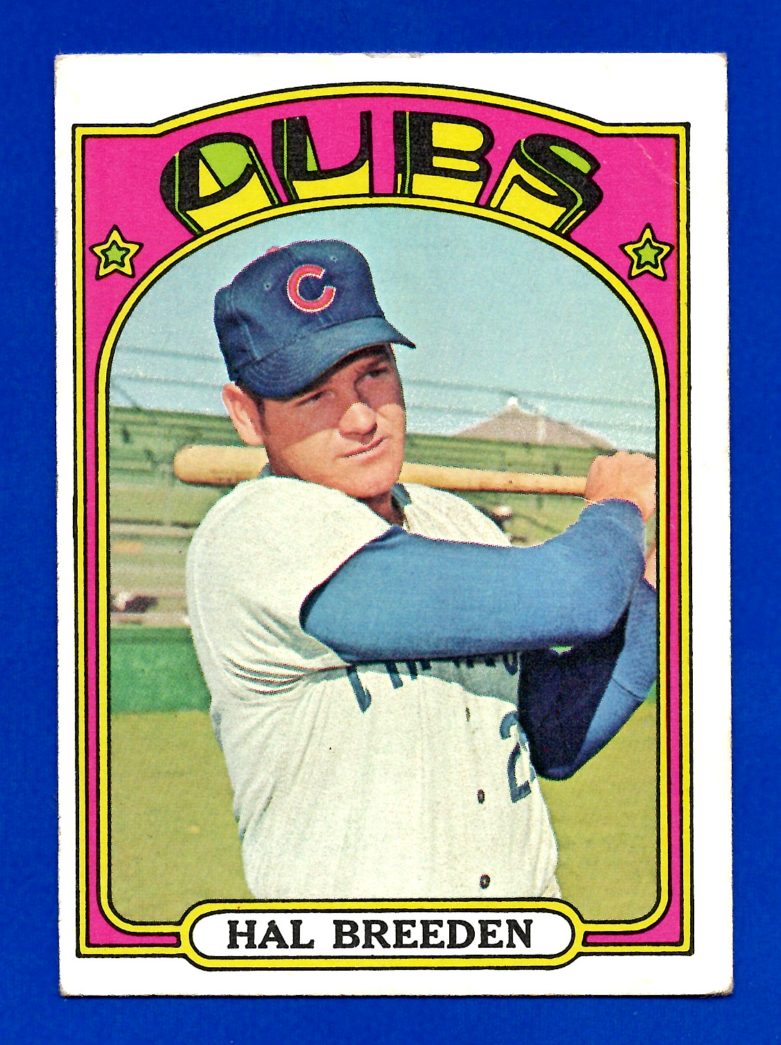 1972 TOPPS #684 HAL BREEDEN CHICAGO CUBS HIGH NUMBER CARD -- CREASE