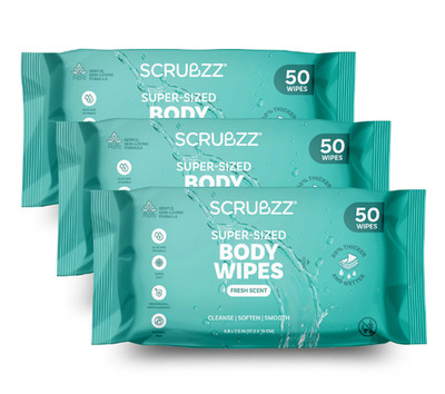 3 Pack Extra Large Adult Wet Wipes Soft Disposable Cleansing Cloths