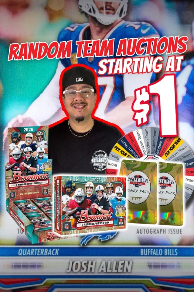 FOOTBALL BREAKS, 26 Bowman Football & Honey Packs at $1!