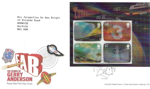 GB Comm/FDC -FAB - Gerry Anderson - Edinburgh -  2011 (RM924)