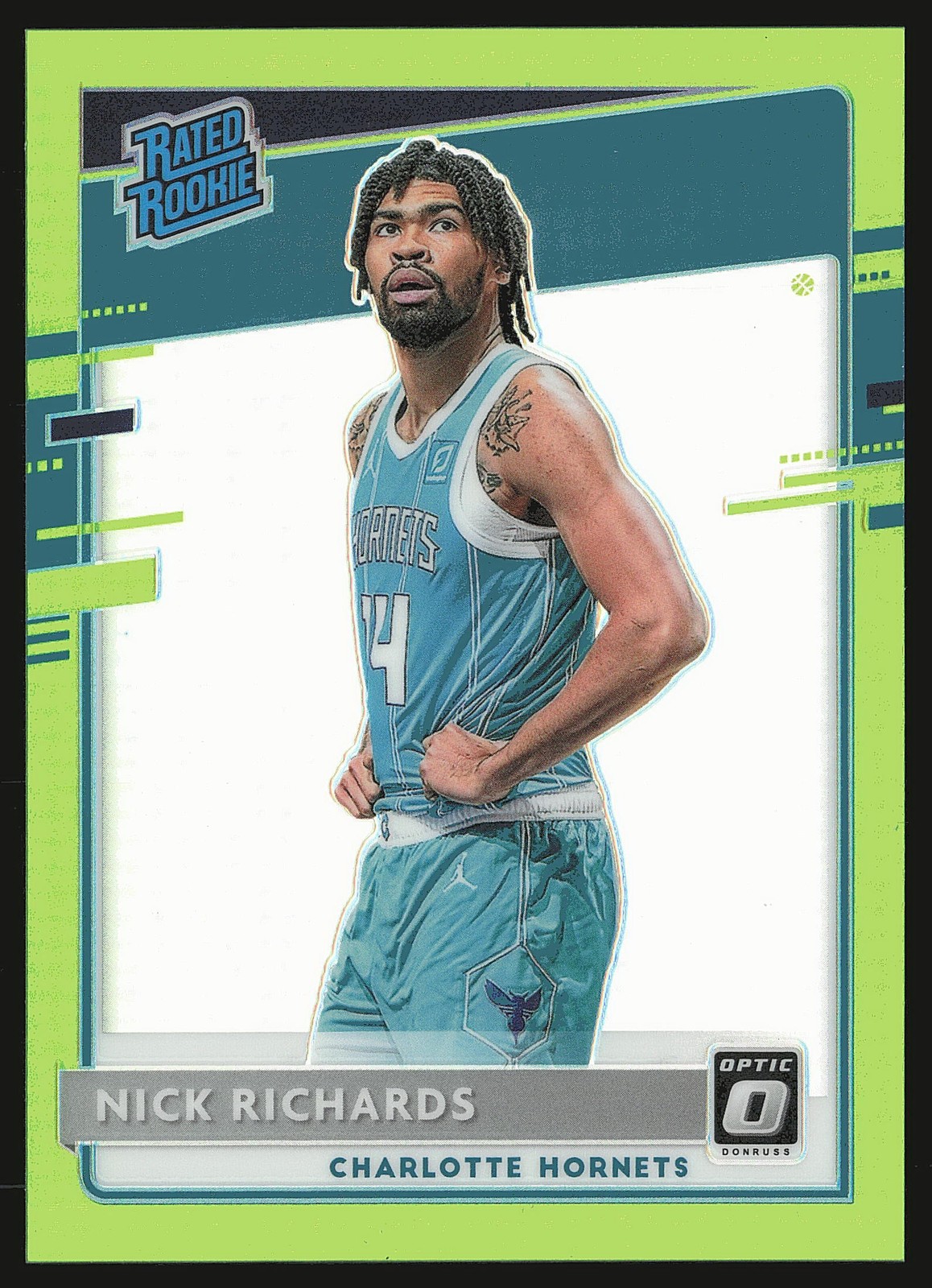 2020-21 Donruss Optic #193 Nick Richards Lime Green #/149 SN