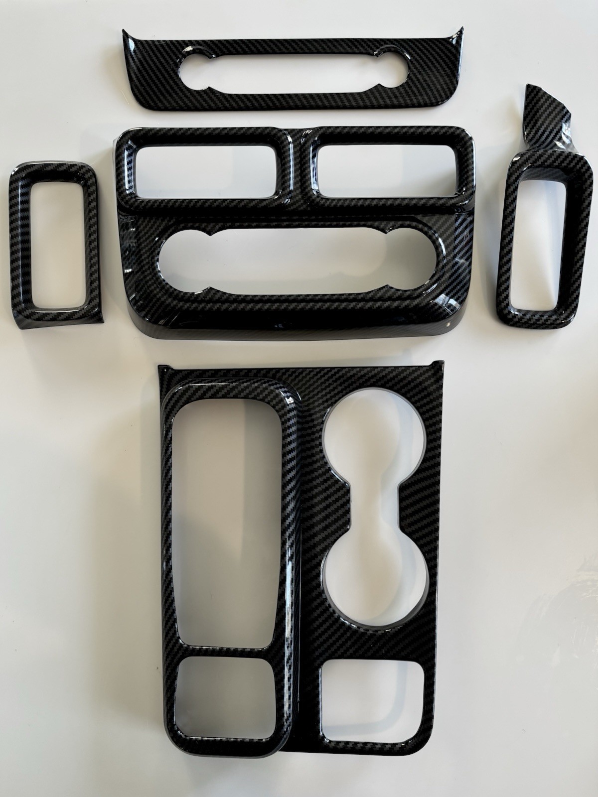 Ford Maverick 2022-2024 Carbon Fiber Print Interior Trim Covers 5 Piece Set