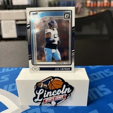 J.C. Latham 2024 Donruss Optic Base Rated Rookie RC #234 Titans