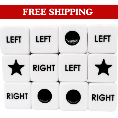 Left Right Center Dice Game Set 12 Dice Prime Standard Replacement Dice