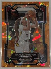 2024 Panini Prizm WNBA 🏀Kamilla Cardoso🏀 RC Orange Cracked Ice No. 59