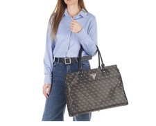 Borsa Guess Jesco Donna Weekender Marrone Logo 4G 3 Scomparti 46x33x20 borsone