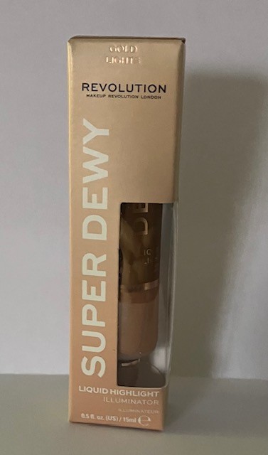Revolution Super Dewy Liquid Highlighter Illuminator Gold Lights Boxed
