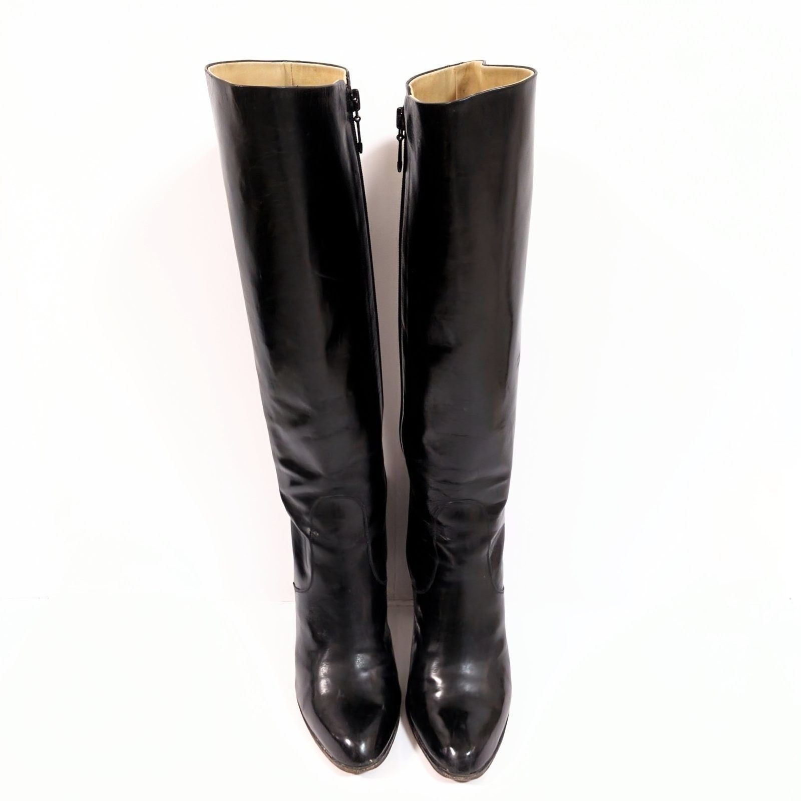 Saint Laurent Long Boots Shoes EU 35.5 US 5.5 Leather Black Authentic thumbnail 3