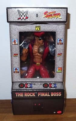Wrestling WWE Figur The Rock Final Boss als M Bison Street Fighter Elite Mattel