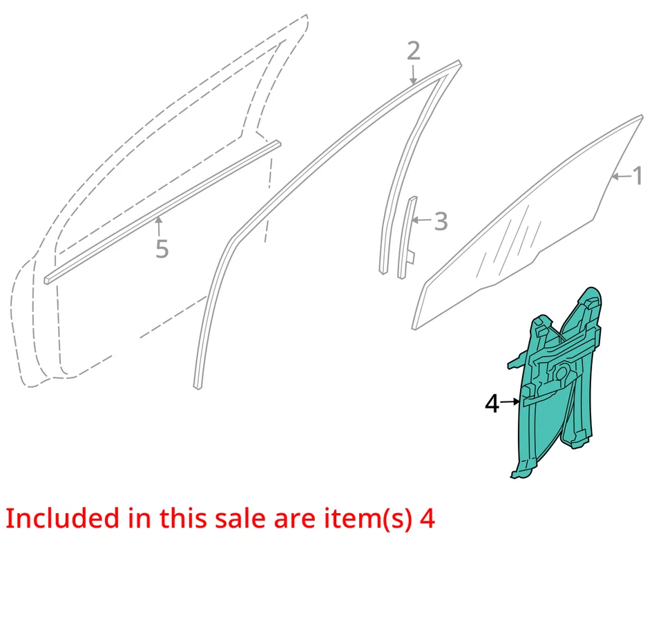 Mitsubishi Endeavor 2011 conductor ventana delantera izquierda regulador H5420 Foto 3 de 4