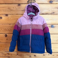 L.L. Bean Kid's Purple Hooded Down Puffer Jacket 5-6 Years Old