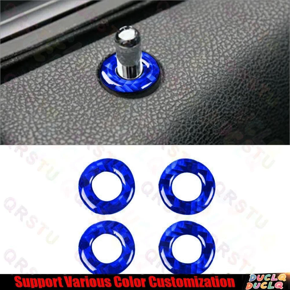 19 peças interior de fibra de carbono azul conjunto completo acabamento de capa para Dodge Charger 2011-2014 - Imagem 3 de 4