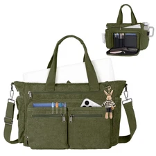 Messenger Bag for College with Laptop Compartments and Zipper Pockets Crossbo...