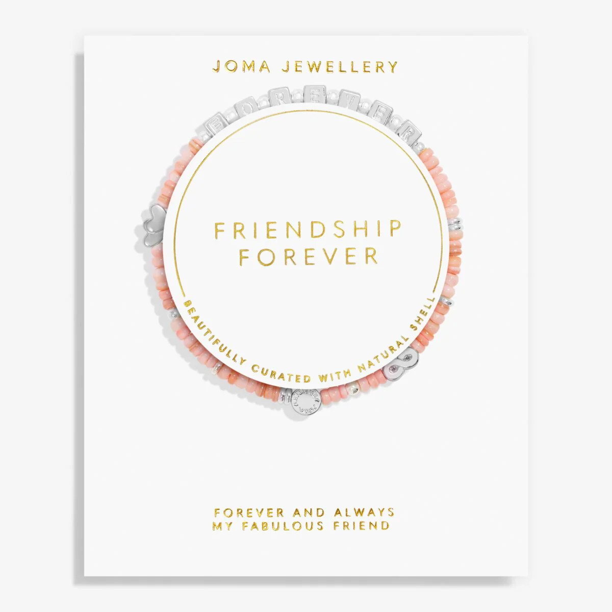 Joma Jewellery Happy Little Moments 'Friendship Forever' Bracelet In Gold Platin