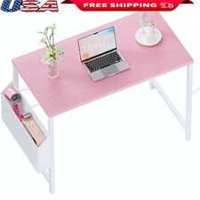 Compact Computer Desk W/ Storage Bag Headphone Hook Easy Assembly Modern Design