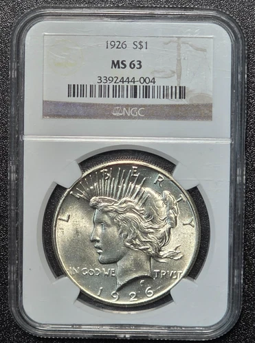 1926 Peace Silver Dollar MS63 NGC - Nice Luster #4004
