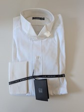 Ike Behar New York White Athens Wing Collar Tuxedo Shirt Size 16/33 Brand New