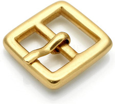 Solid Brass Belt Buckle Single Prong Belt Buckle for DIY Leather Craft SCBB 5/